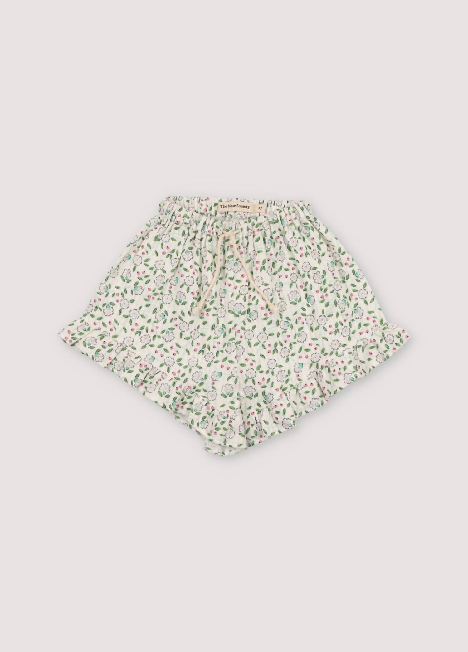 The New Society Girl's Tanatos Short in green - kids' shorts