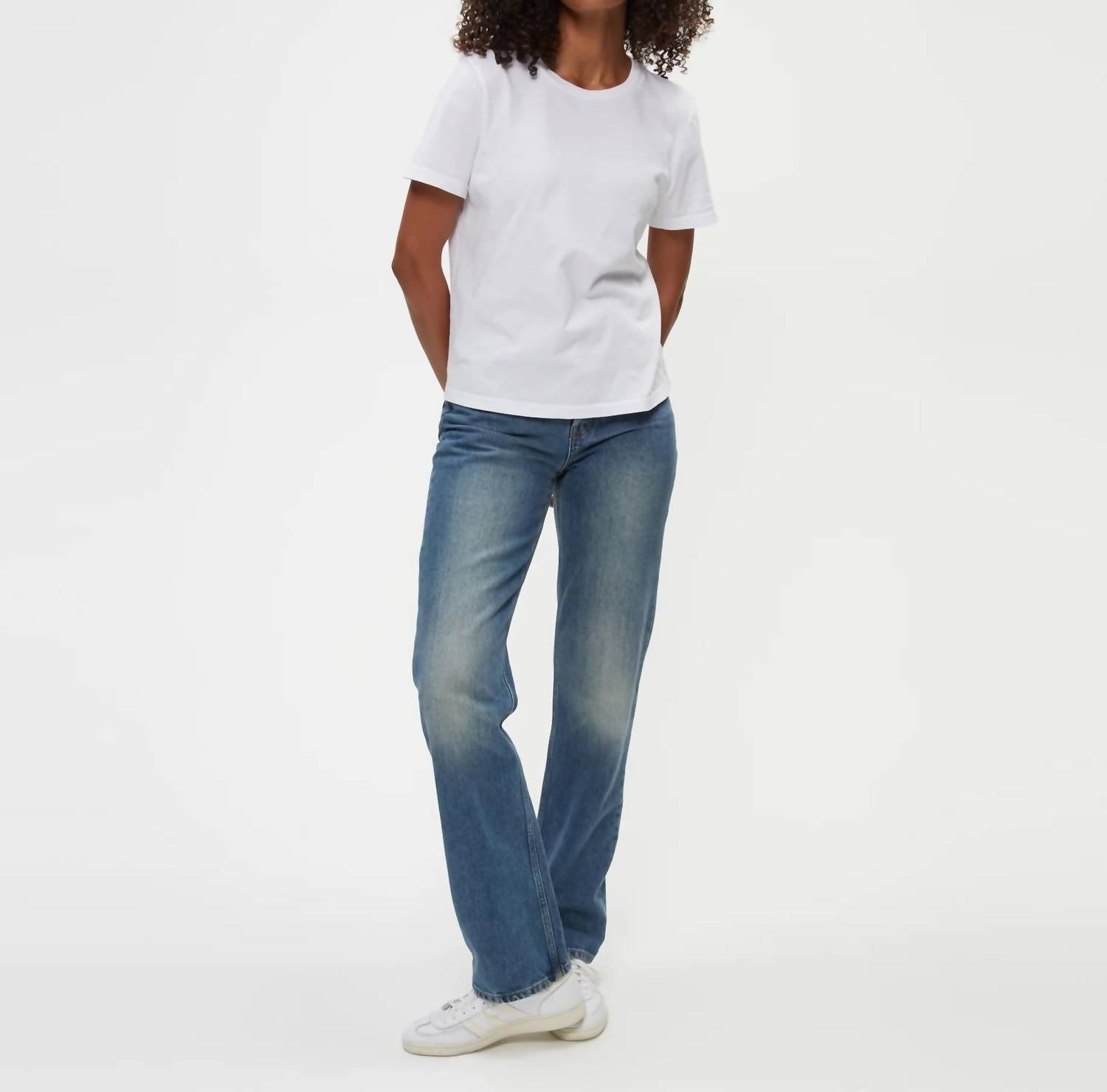 Michael Stars Becca Crewneck Tee in white - women's t-shirt - view 4