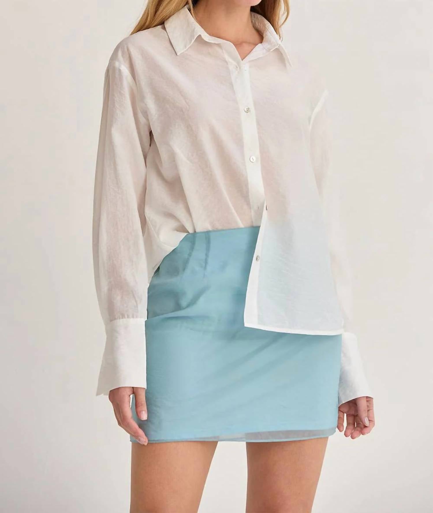 Crescent - Nadia Sheer Button Up Shirt