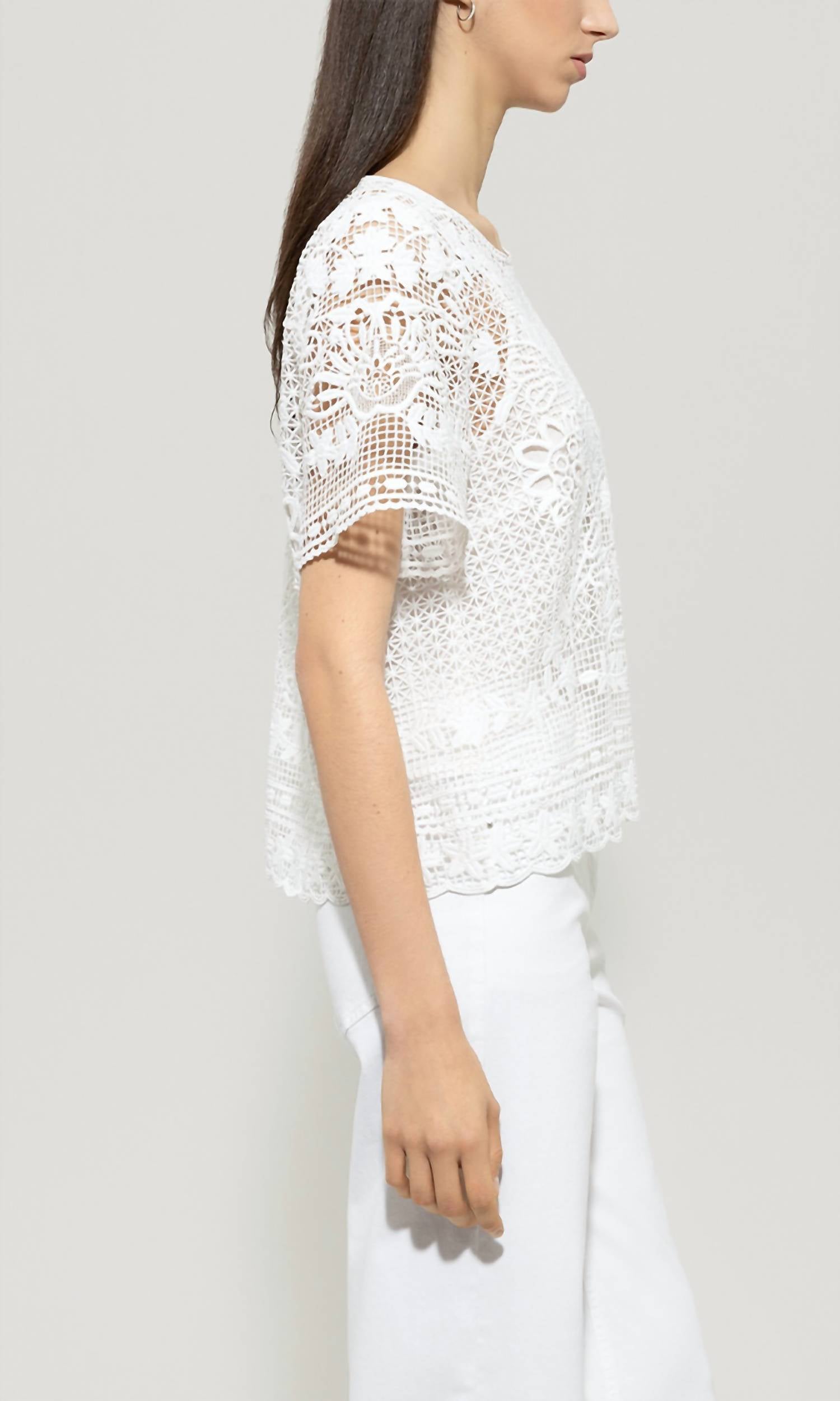 Luisa Cerano - Embroidered Lace Blouse