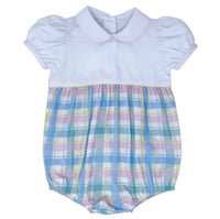 Lullaby Set Girls Bubble Onesies in plaid - kids' item