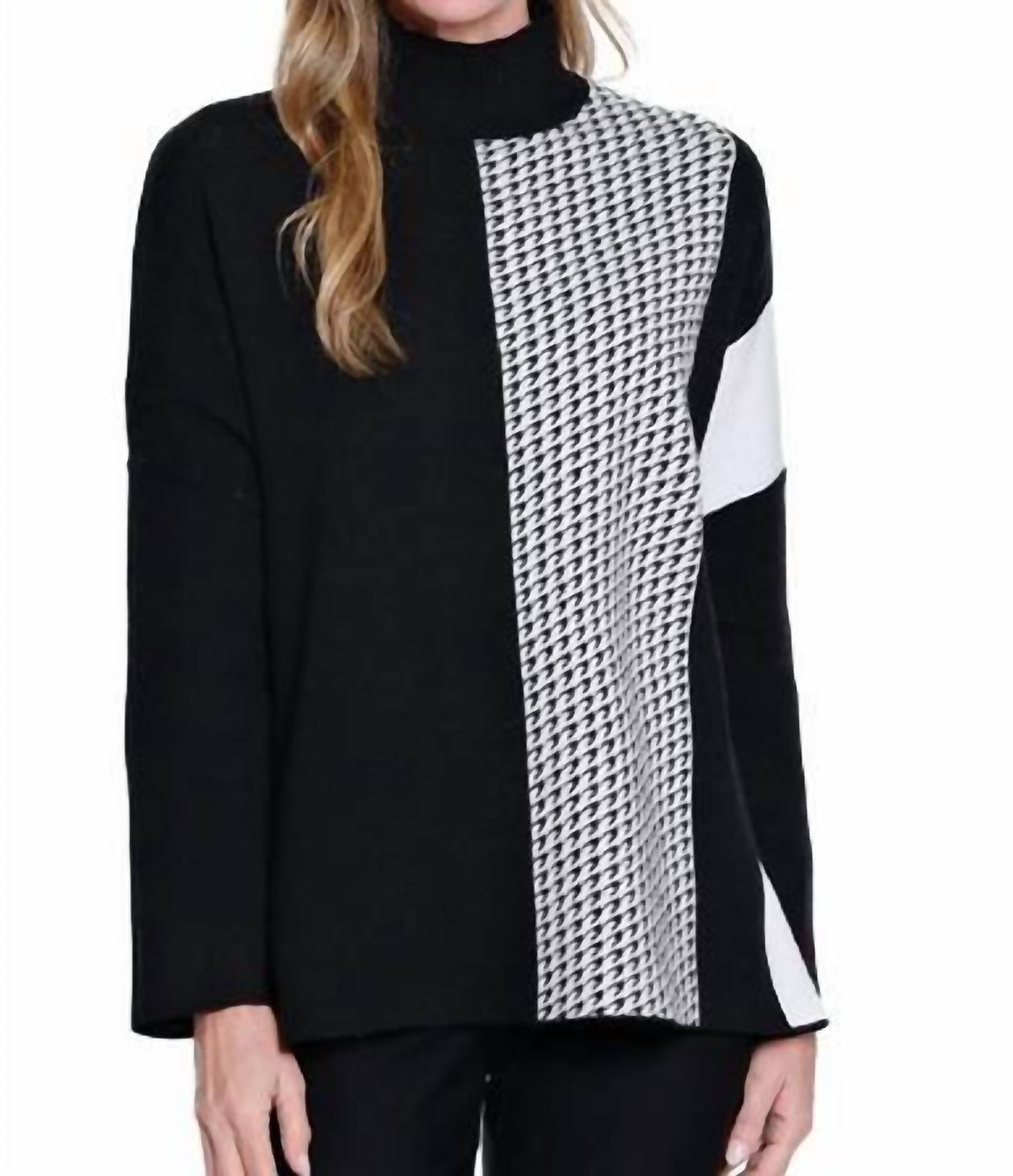 Multiples - Drop Shoulder Mock Neck Knit Top