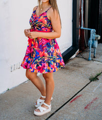 Joy Joy - Spagetti Strape Flounce Hem Dress