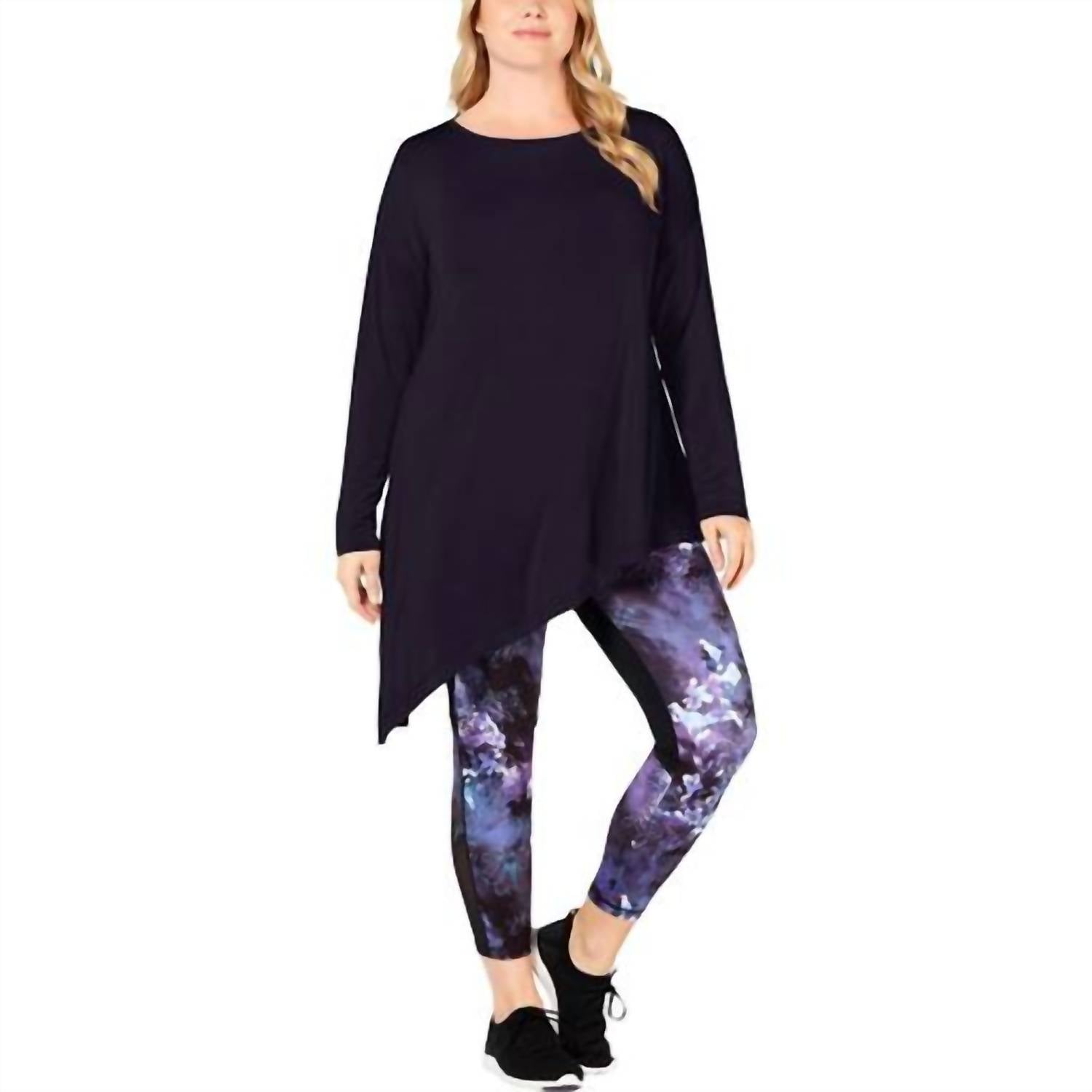 Ideology - Activewear Plus Size Asymmetrical Long Sleeves Top