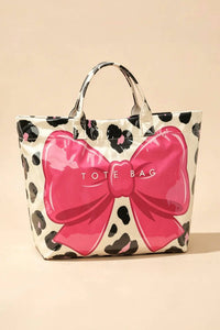 66Disco - Leopard Bow Tote Bag