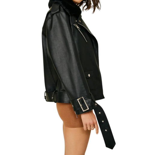 Line And Dot - Moto Leather Jacket