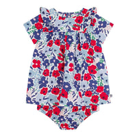 Petit Bateau - Baby Girls Floral Dress With Bloomers