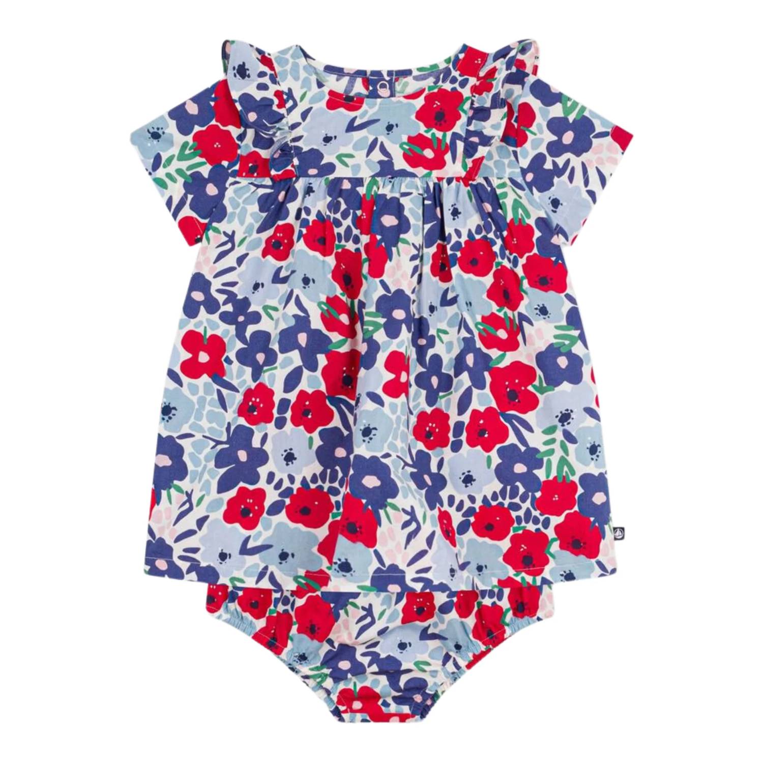 Petit Bateau - Baby Girls Floral Dress With Bloomers