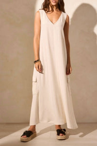 Tribal - V Neck Cargo Dress