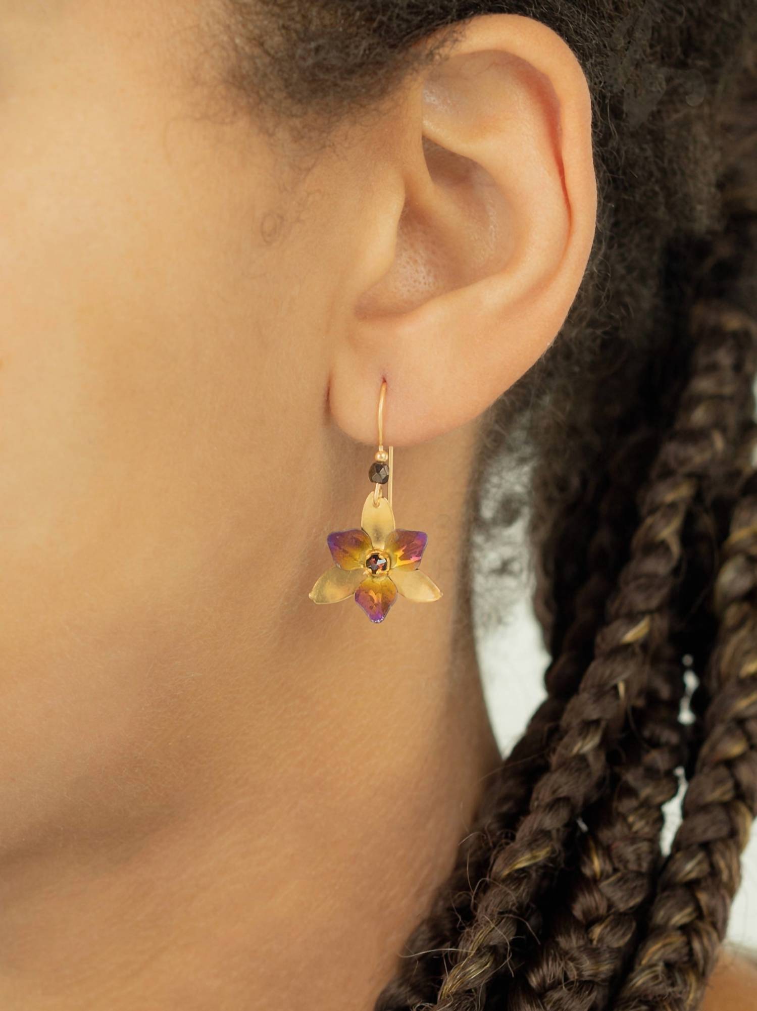 Holly Yashi Women's Drop Earrings in mulberry - women's jewelry - alternate view