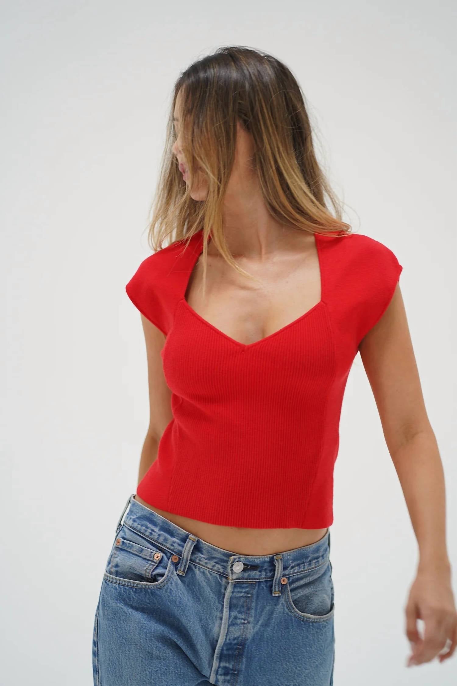 Lna - Millie Cap Sleeve Sweater
