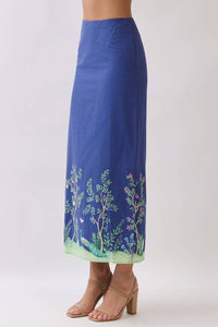 Tcec - Botanical Border Print Maxi Skirt