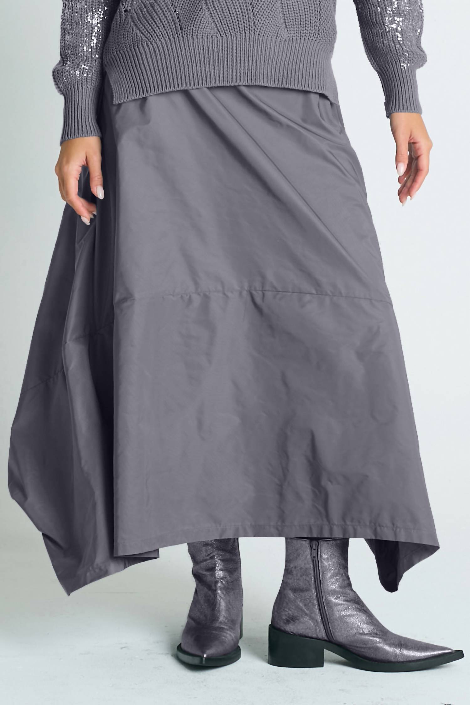 Planet By Lauren G. - NYLON ARCHITECTURAL SKIRT