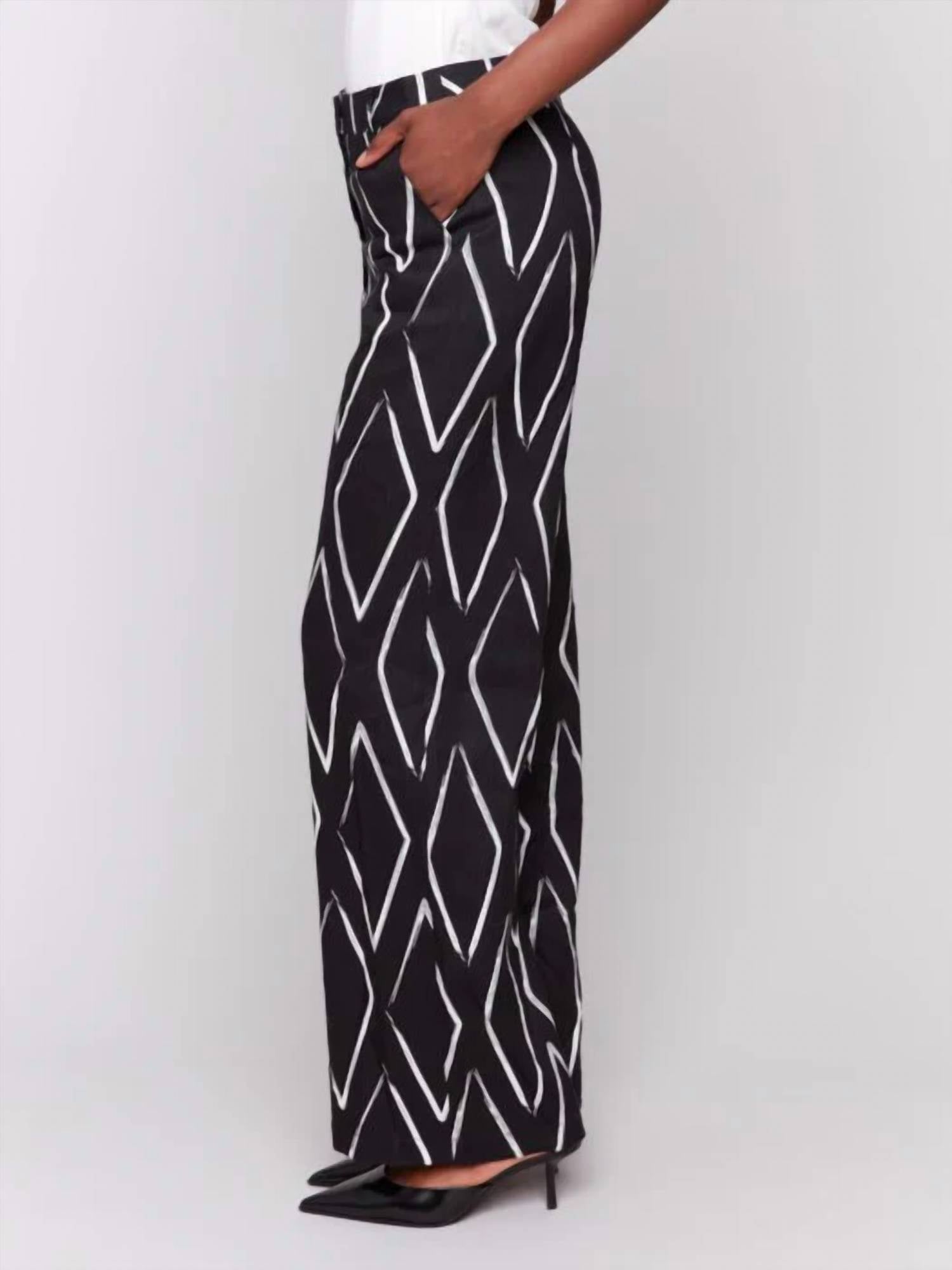 Charlie B - Printed Pants With Pockets