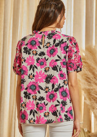 Savanna Jane - Floral Short Sleeve Top