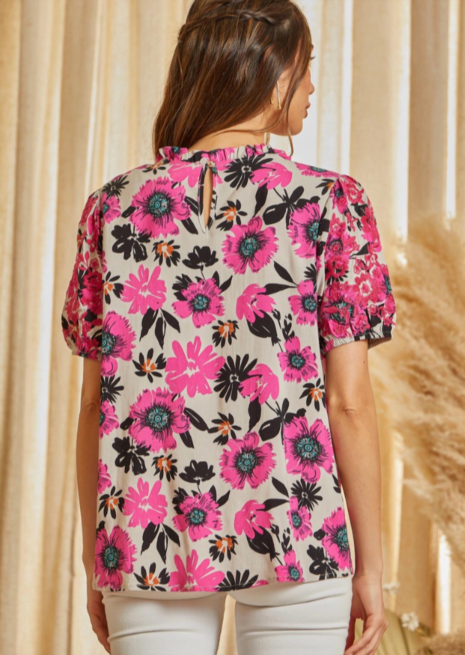 Savanna Jane - Floral Short Sleeve Top