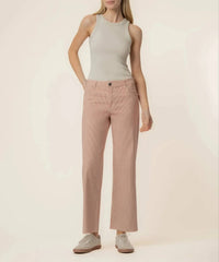 Kut From The Kloth - Charlotte High Rise Wide Leg Jeans With Raw Hem Denim