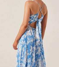 Astr - Blythe Floral Plisse Midi Dress