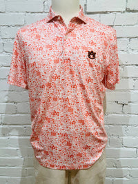 JOHNNIE-O Men's Auburn Tailgater 2.0 Polo in red - men's shirt