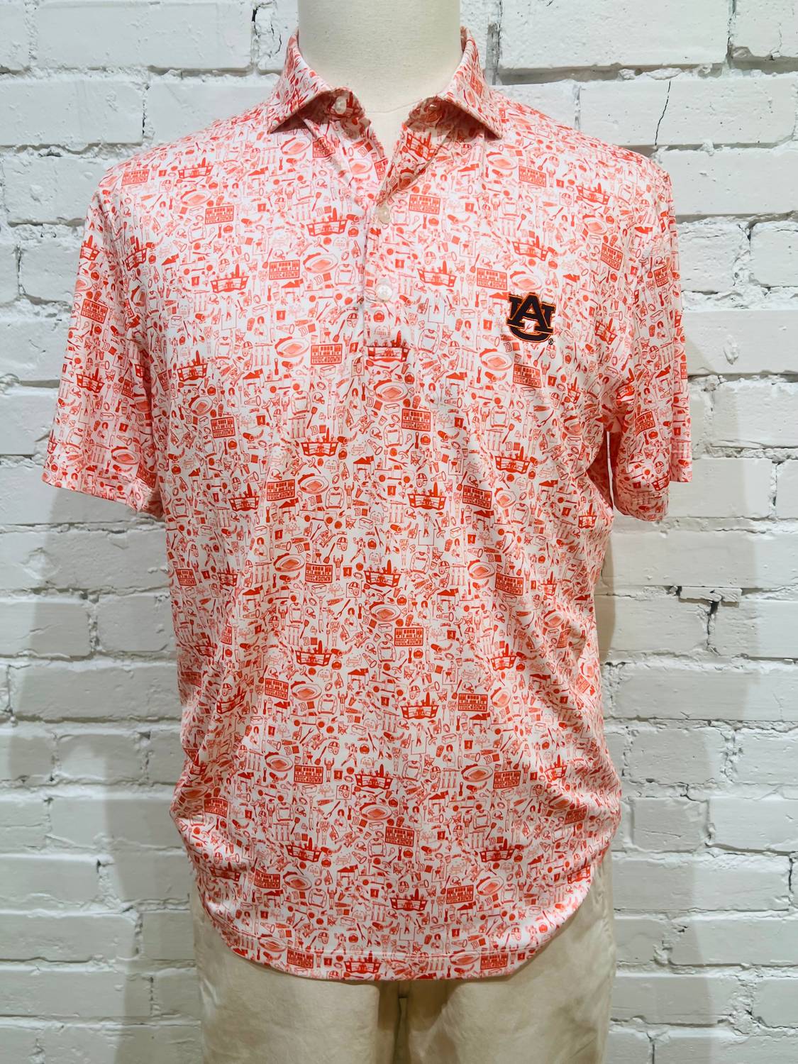 JOHNNIE-O Men's Auburn Tailgater 2.0 Polo in red - men's shirt