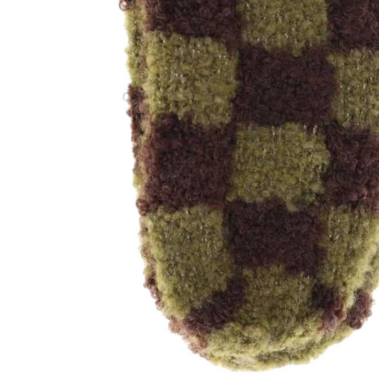 C.C - Women's Checkered Pattern Boucle Mitten