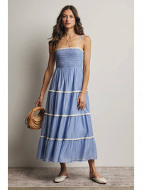 Forte - Smocked Tiered Maxi Dress