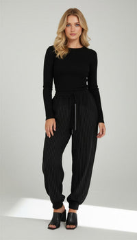 Andree By Unit - Knit Pants With Rhinestones
