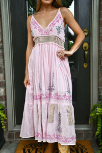 Pol - Smocked Waistband Floral Midi Dress