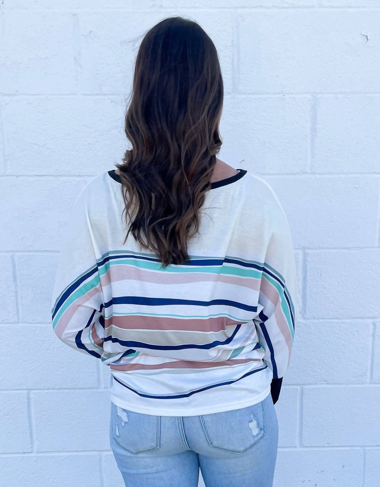 Shewin Inc. - Kate Striped Wide Neck Top