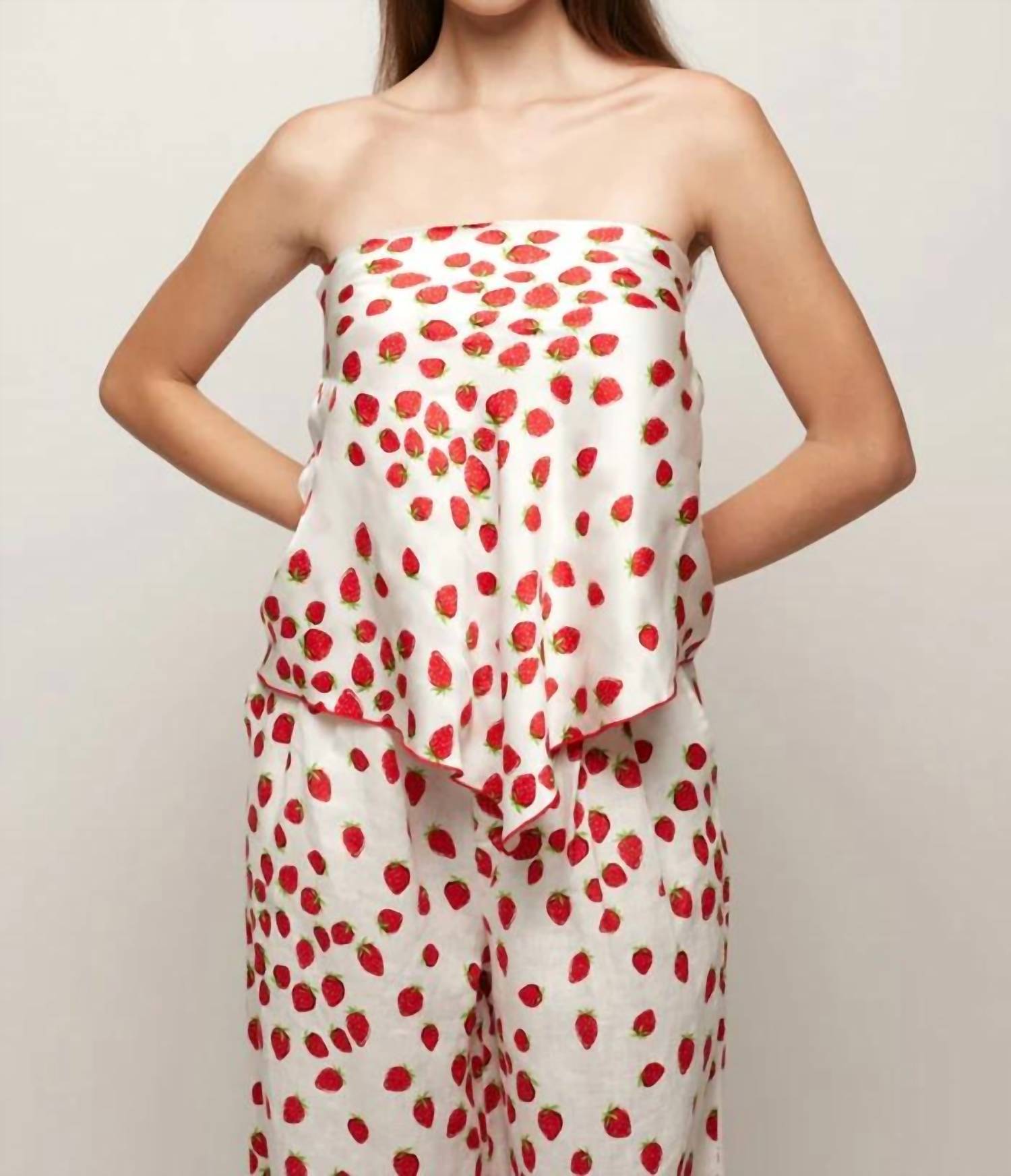 S/W/F - Strapless Satin Top