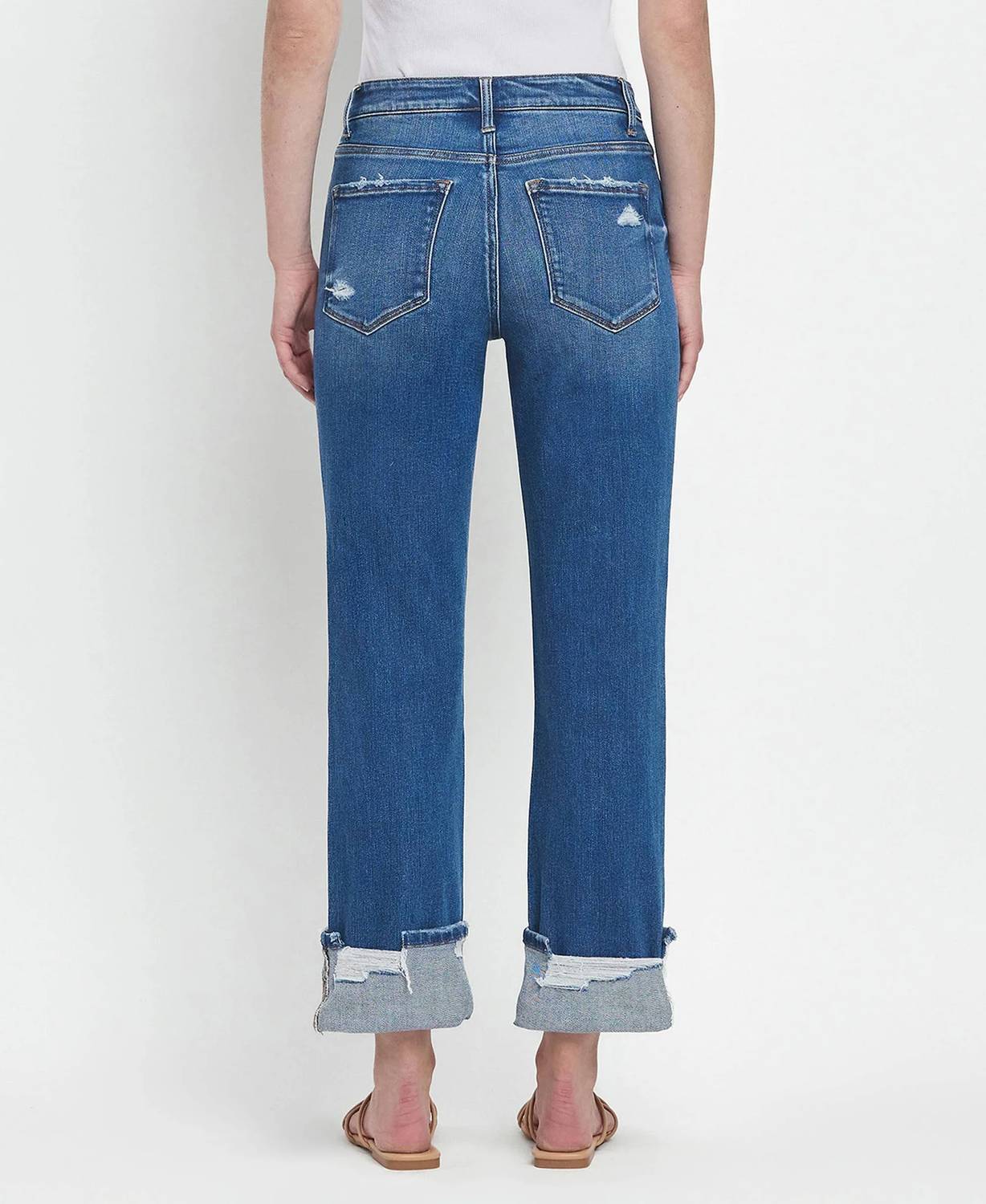 Vervet By Flying Monkey - Vennia Cuffed Straight Jeans