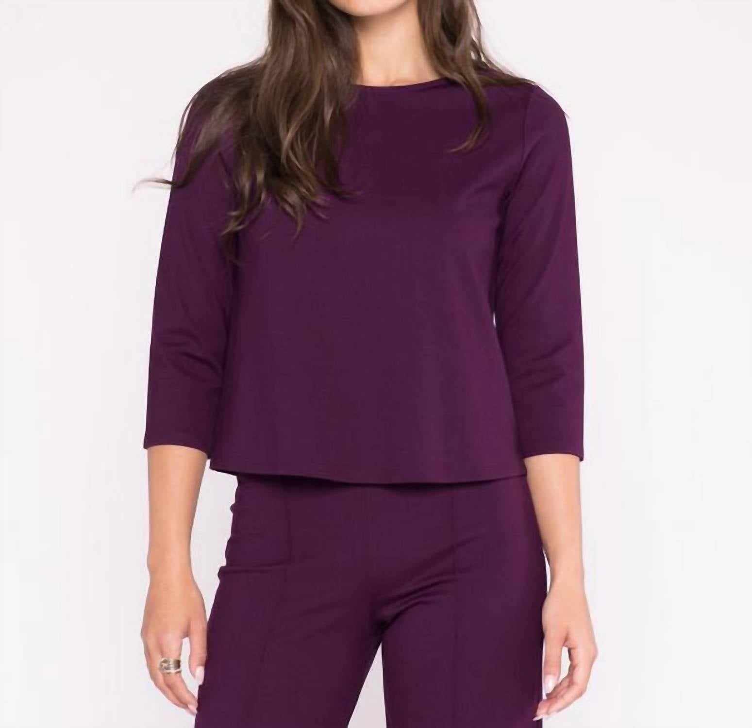 Ripley Rader - Ponte Knit 3/4 Sleeve Top