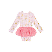 Posh Peanut - Long Sleeve Tulle Skirt Bodysuit