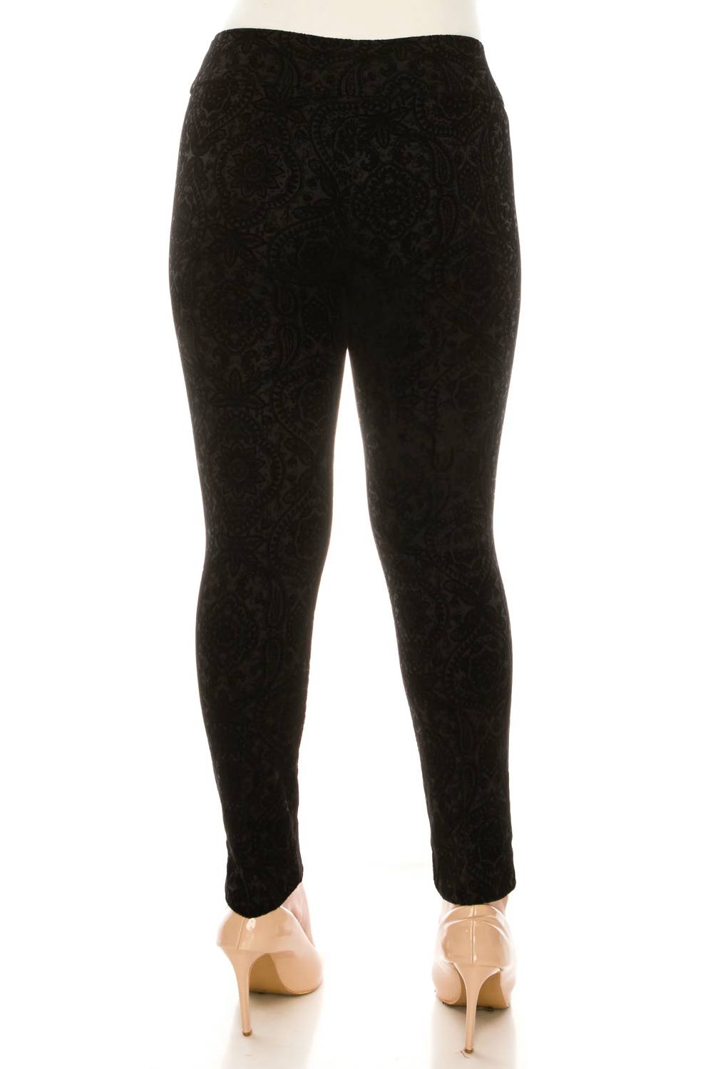 Zac & Rachel - Printed Velvet Ankle Pull-on Pants