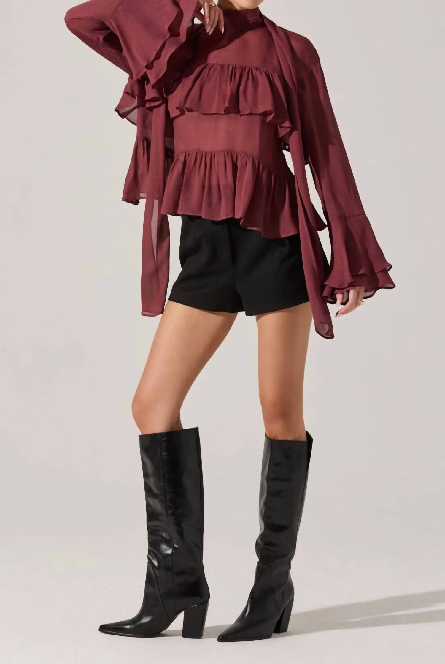 Astr - Fae Ruffle Top