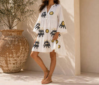 Mystery Resort - Evil Eye Mini Dress