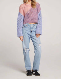 Saltwater Luxe - Kourt Colorblock Open Weave Sweater