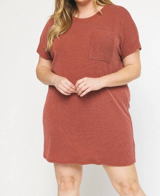 Entro - Ribbed Mini Dress - Plus