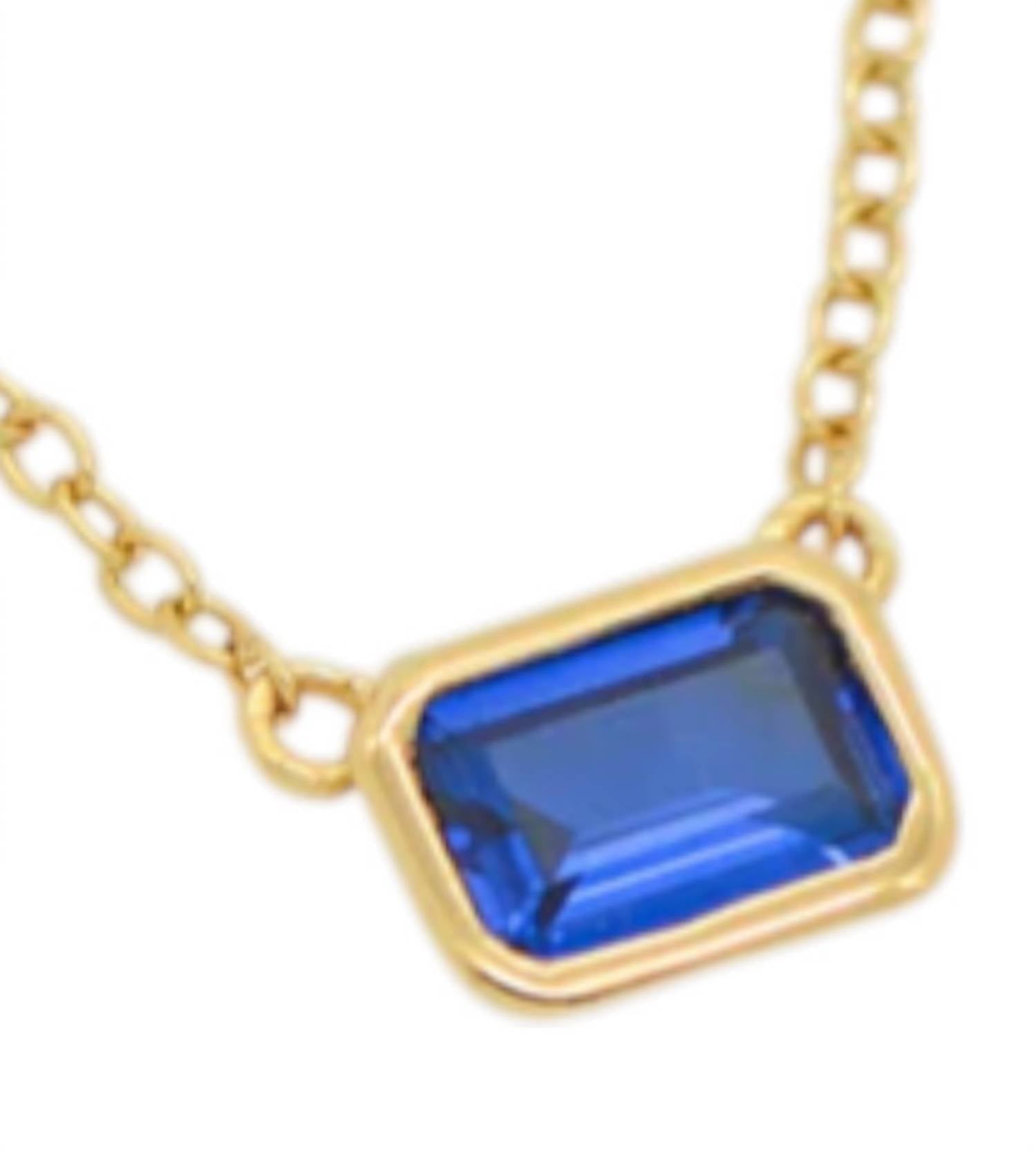 Au79 - Women's Vienna Necklace With Sapphire Cubic Zirconia