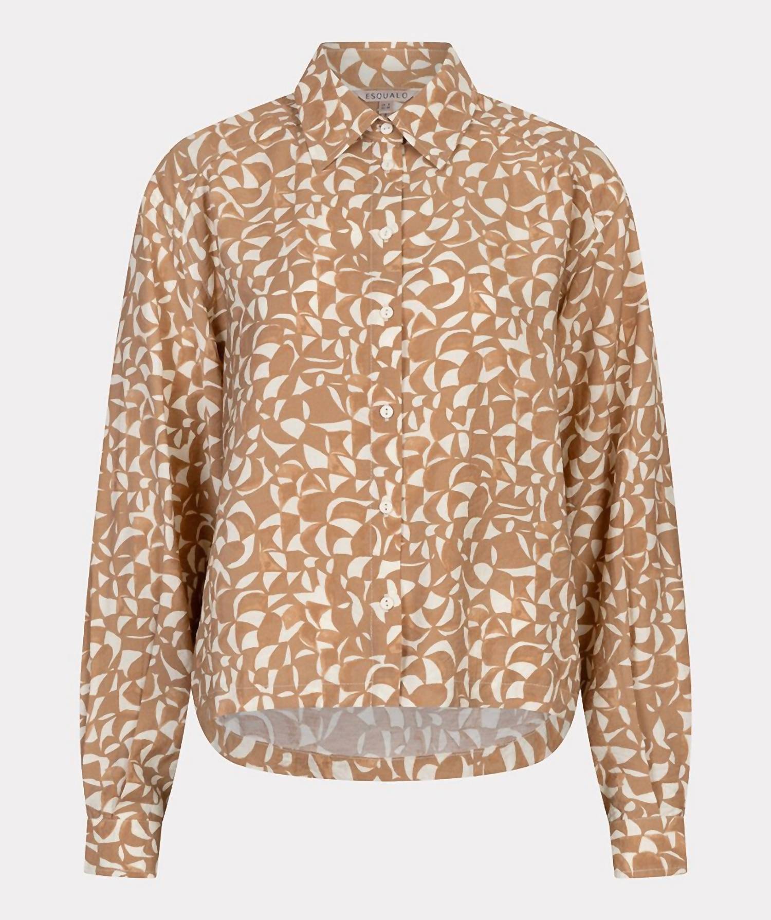 Esqualo - Abstract Print Button Down Blouse