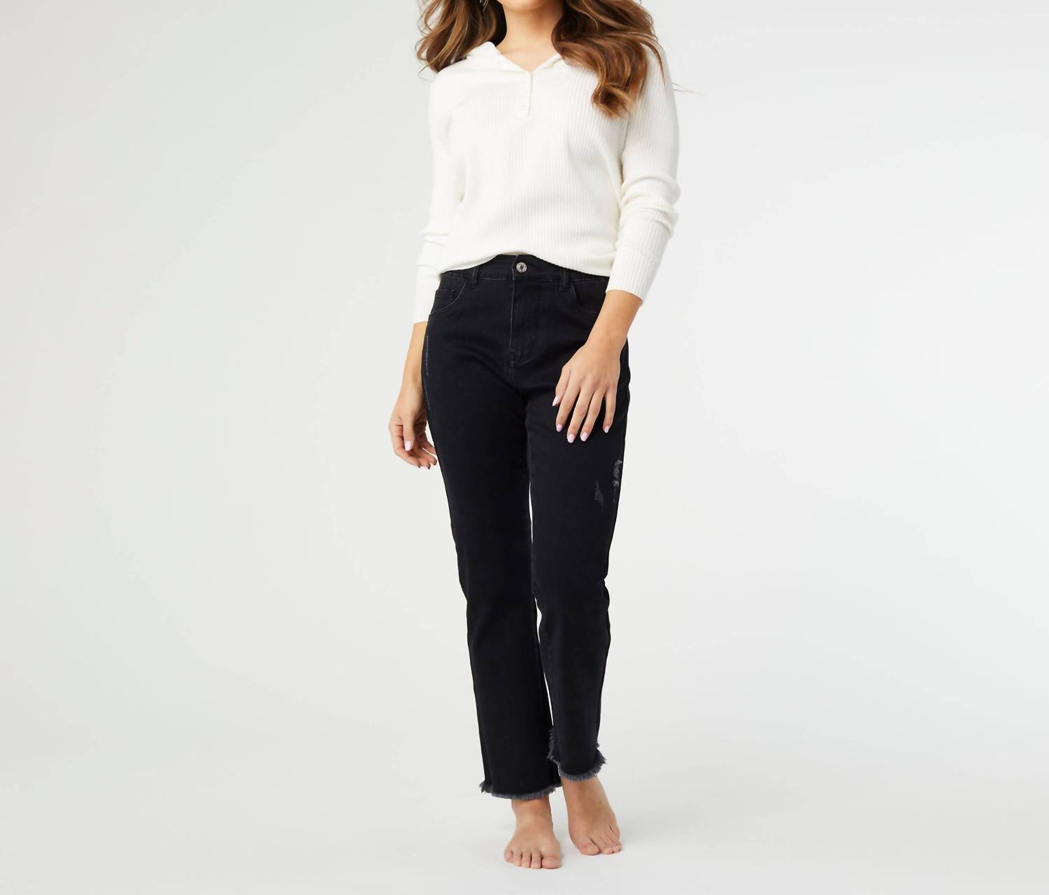 Coco + Carmen - Everstretch Raw Bottom Jeans