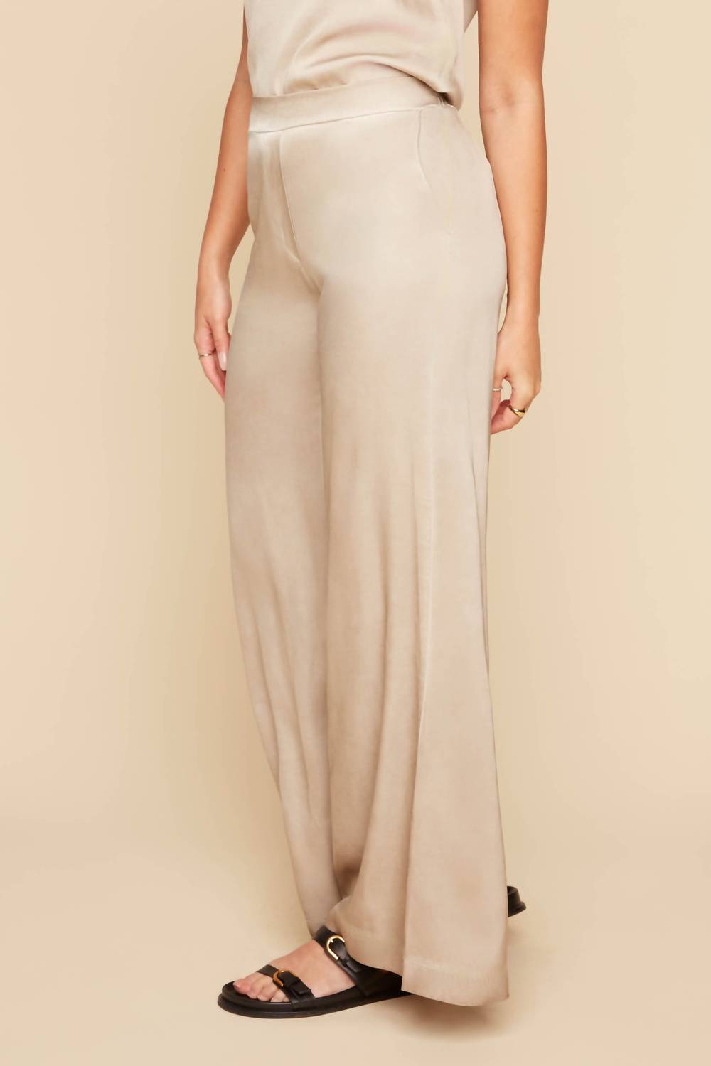 Renuar - Touch Of Glam Wide Leg Satin Pants
