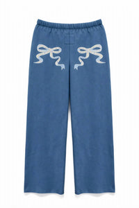 Katie J NYC Shane Wide Leg Pants in blue - kids' joggers - view 4