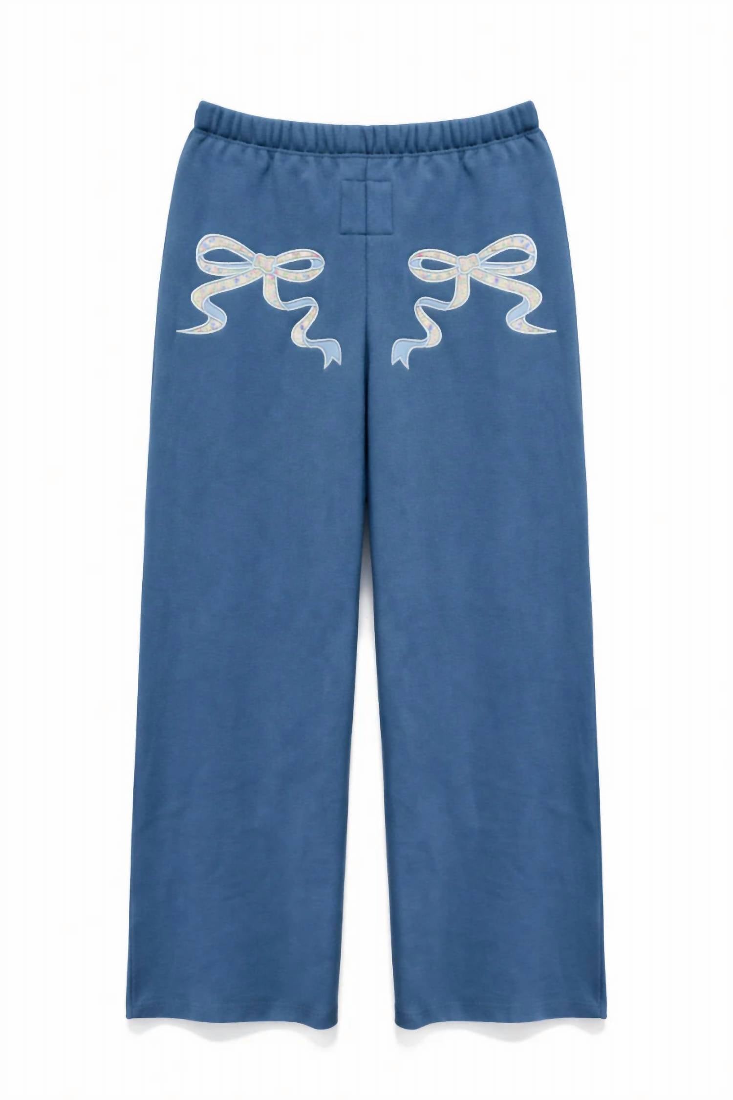 Katie J NYC Shane Wide Leg Pants in blue - kids' joggers - view 4
