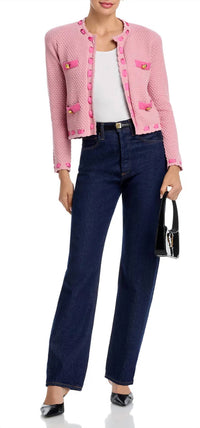 L'Agence - Astor Contrast Trim Cardigan