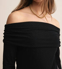 Z Supply - Twyla Off Shoulder Mesh Polka Dot Top
