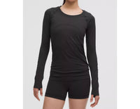 lululemon Swiftly Tech Long Sleeve 2.0 Top in black - women's long sleeve top