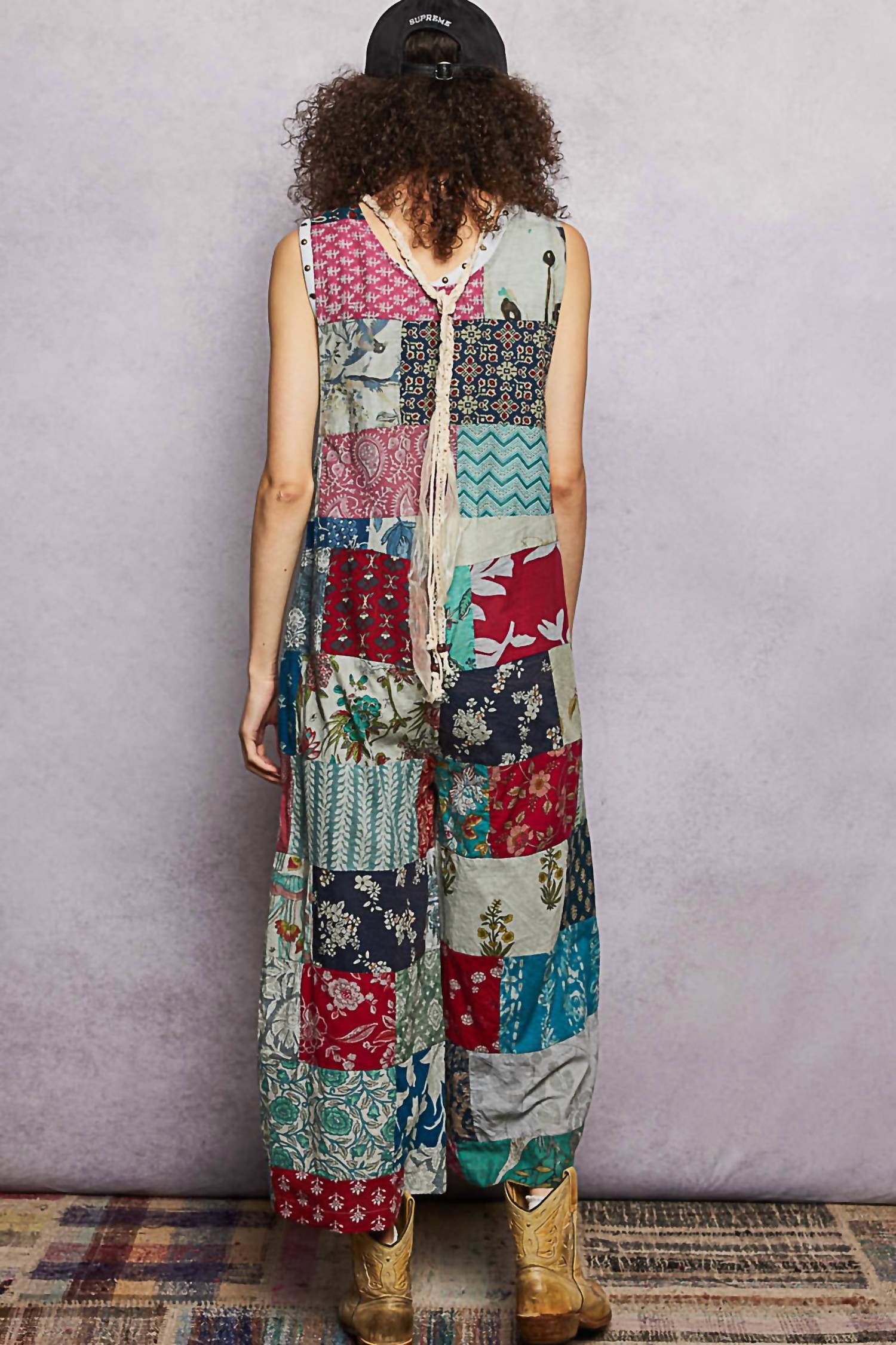 POL One Of A Kind V-neck Printed Jumpsuit in multicolor - women's pants - alternate view
