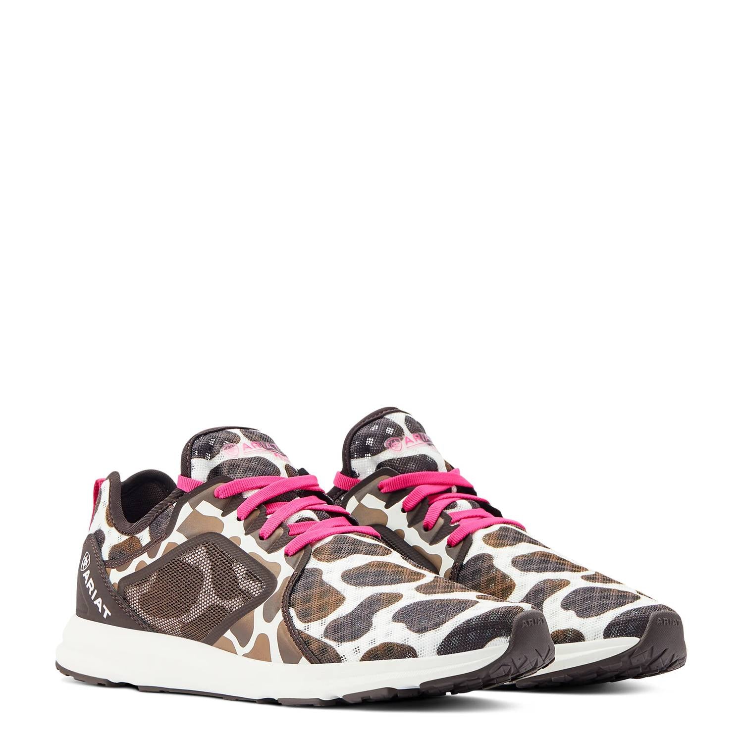 Ariat - Women's Fuse Cow Print Lace Up Sneaker