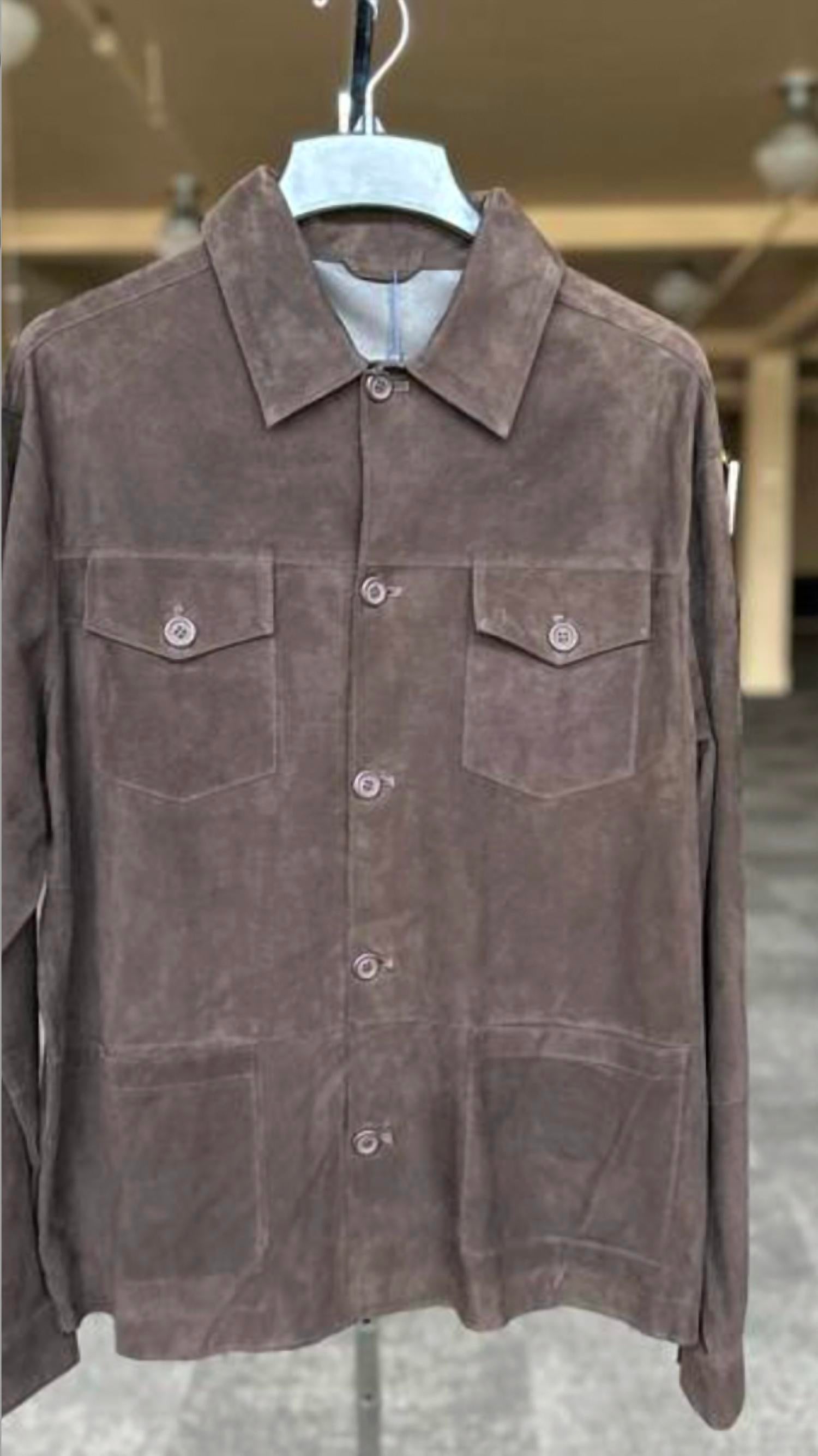 Max Davoli - Men's Sundance Suede Overshirt